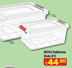 Kilitli Saklama Kabı 2'li image
