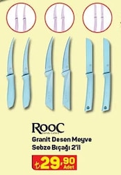 Rooc Granit Desen Meyve ve Sebze Bıçağı 2'li image