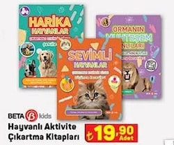 Beta Kids Hayvanlı Aktivite Çıkartma Kitapları image