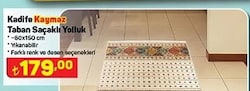 Kadife Kaymaz Taban Saçaklı Yolluk 80x150 cm image