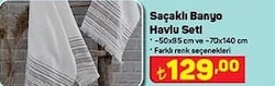 Saçaklı Banyo Havlu Seti image
