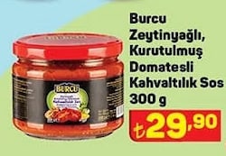 Burcu Zeytinyağlı Kurutulmuş Domatesli Kahvaltılık Sos 300 g image
