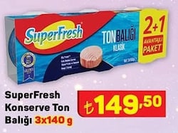 SuperFresh Konserve Ton Balığı 3x140 g image