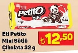 Eti Petito Mini Sütlü Çikolata 32 g image