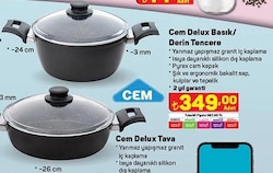 Cem Delux Basık 26 cm / Derin Tencere 24 cm image