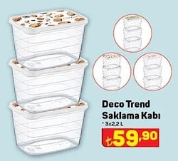 Deco Trend Saklama Kabı 3x2.2 L image