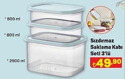 Sızdırmaz Saklama Kabı Seti 3'lü image