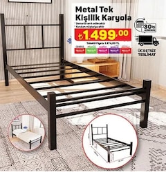 Metal Tek Kişilik Karyola image