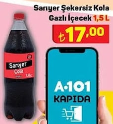 Sarıyer Şekersiz Kola Gazlı İçecek 1.5 L image