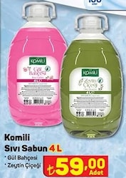 Komili Sıvı Sabun Gül Bahçesi/Zeytin Çiçeği 4 L image