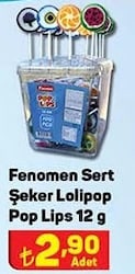 Fenomen Sert Şeker Lolipop Pop Lips 12 g image
