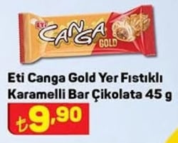 Eti Canga Gold Yer Fıstıklı Karamelli Bar Çikolata 45 g image
