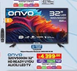 Onvo 32OV5000H 32 inç HD Ready Uydu Alıcılı Led Tv image