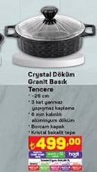 Crystal Döküm Granit Basık Tencere 26 cm image