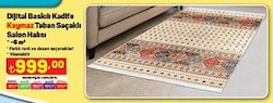 Dijital Baskılı Kadife Kaymaz Taban Saçaklı Salon Halısı 6 m² image