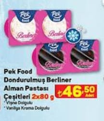 Pek Food Dondurulmuş Berliner Alman Pastası 2x80 g Çeşitleri image