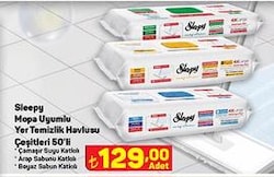 Sleepy Mopa Uyumlu Yüzey Temizleme Havlusu 50'li Çeşitleri image
