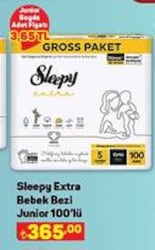 Sleepy Extra Bebek Bezi Junior 100'lü image