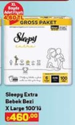 Sleepy Extra Bebek Bezi X Large 100'lü image