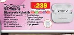 GoSmart GS-TWS-16 Bluetooth Kulaklık image