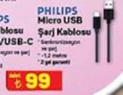 Philips Micro USB Şarj Kablosu image