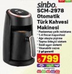 Sinbo SCM-2978 Otomatik Türk Kahvesi Makinesi image