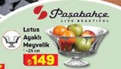 Paşabahçe Lotus Ayaklı Meyvelik 25 cm image