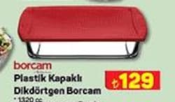Paşabahçe Borcam Plastik Kapaklı Dikdörtgen Borcam 1320 cc image