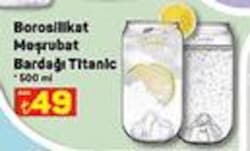 Borosilikat Meşrubat Bardağı Titanic 500 ml image