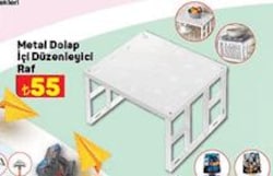 Metal Dolap İçi Düzenleyici Raf image