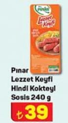 Pınar Lezzet Keyfi Hindi Kokteyl Sosis 240 g image