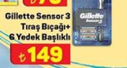 Gillette Sensor 3 Tıraş Bıçağı+6 Yedek Başlıklı image