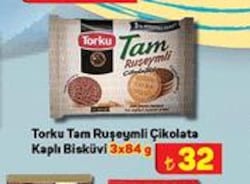 Torku Tam Ruşeymli Çikolata Kaplı Bisküvi 3x84 g image