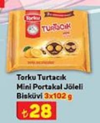 Torku Turtacık Mini Portakal Jöleli Bisküvi 3x102 g image
