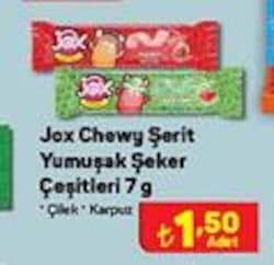 Jox Chewy Şerit Yumuşak Şeker Çeşitleri 7 g image