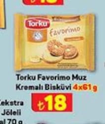Torku Favorimo Muz Kremalı Bisküvi 4x61 g image