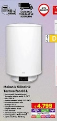 Seg Mekanik Silindirik Termosifon 65 l image