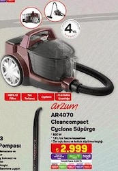 Arzum AR4070 Cleancompact Cyclone Süpürge image