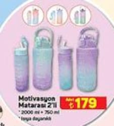 Motivasyon Matarası 2'li 2000/750 ml image