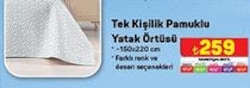 Tek Kişilik Yatak Örtüsü 150x220 cm image