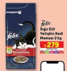 Felix Sığır Etli Yetişkin Kedi Maması 2 kg image