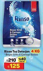 Rinso Toz Deterjan Beyaz Sirke & Çamaşır 4 kg image