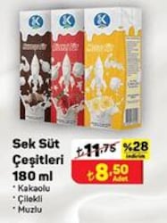 Sek Süt Çeşitleri 180 ml image