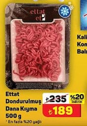 Ettat Dondurulmuş Dana Kıyma 500 g image