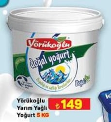 Yörükoğlu Yarım Yağlı Yoğurt 5 kg image