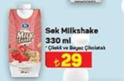 Sek Milkshake Çilekli ve Beyaz Çikolatalı 330 ml image