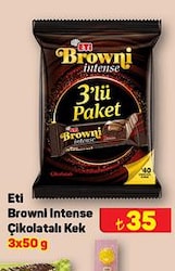Eti Browni Intense Çikolatalı Kek 3x50 g image