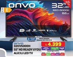 Onvo 320V5000H 32 inç HD Ready Uydu Alıcılı Led Tv image