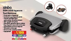 Sinbo SSM-2518 Izgara ve Tost Makinesi image