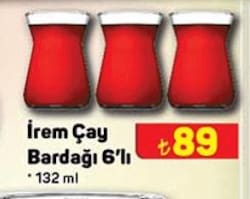 Paşabahçe İrem Çay Bardağı 6'lı image